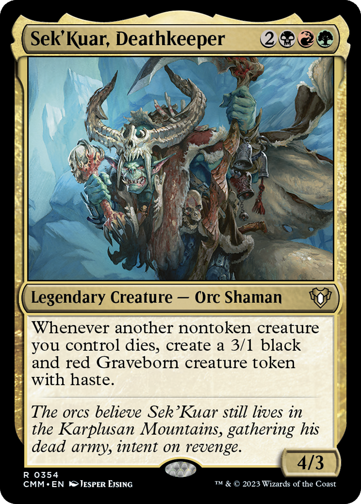 Sek'Kuar, Deathkeeper (354) [Commander Masters] foil - Deck Out Gaming