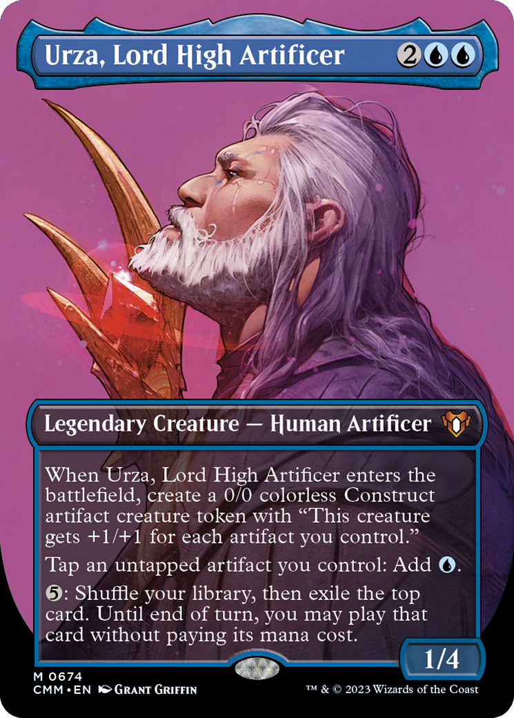 Urza, Lord High Artificer (Borderless) (674) [Commander Masters] foil - Deck Out Gaming