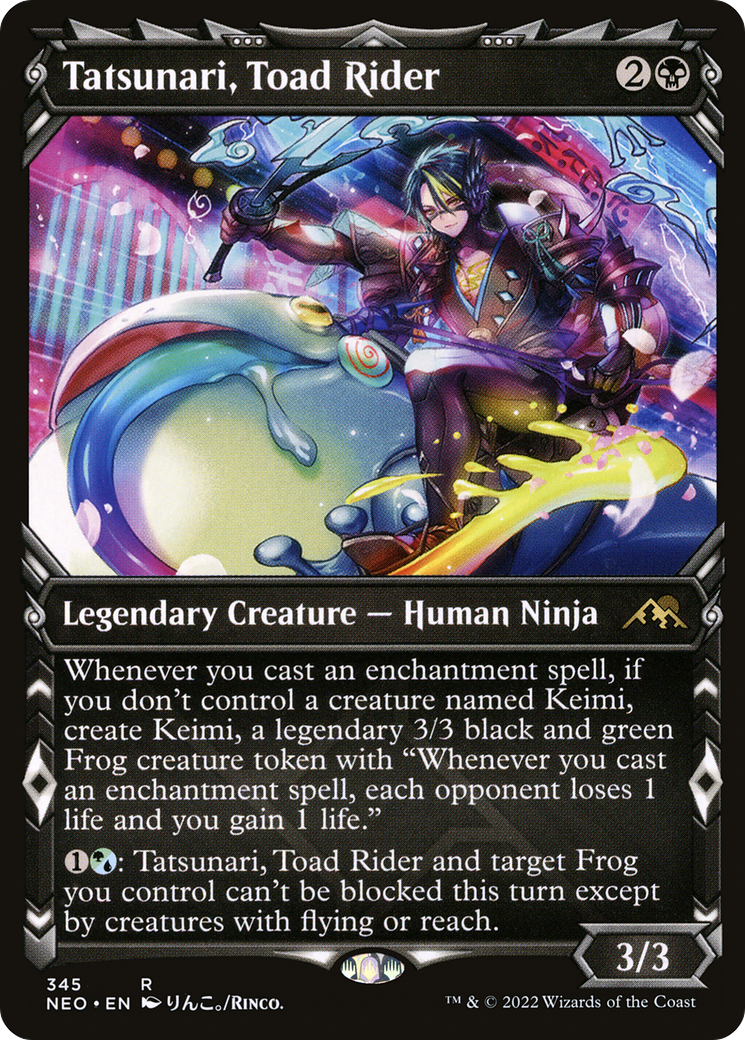Tatsunari, Toad Rider (Showcase) (345) [Kamigawa: Neon Dynasty] foil - Deck Out Gaming