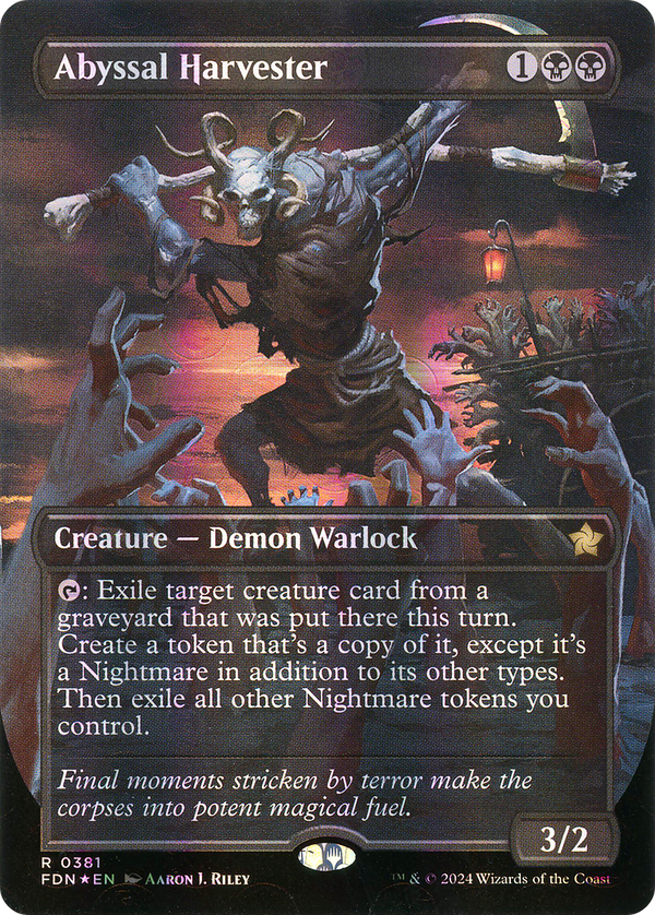 Abyssal Harvester (Borderless) (Mana Foil) (381) [Foundations] foil - Deck Out Gaming
