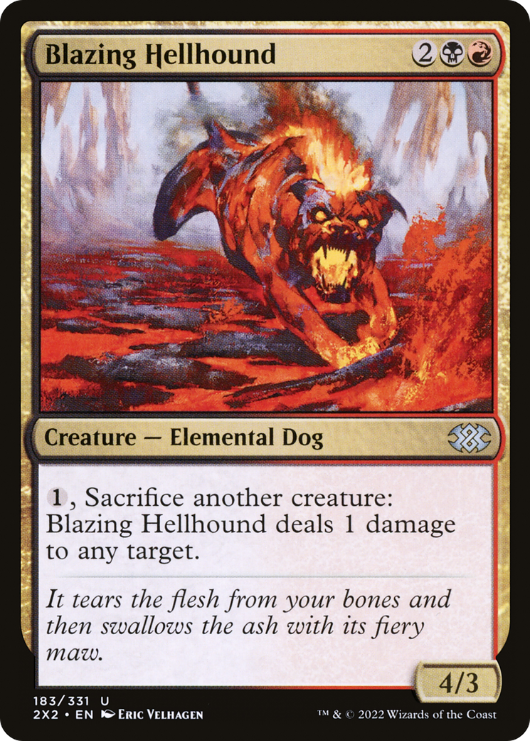 Blazing Hellhound (183) [Double Masters 2022] - Deck Out Gaming