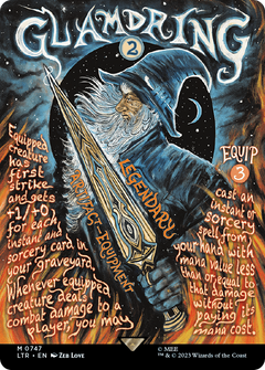 Glamdring (Borderless Poster) (747) [The Lord of the Rings: Tales of Middle-earth] foil - Deck Out Gaming