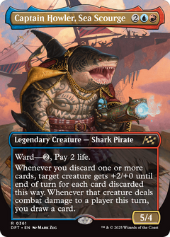 Captain Howler, Sea Scourge (Borderless) (361) [Aetherdrift] foil - Deck Out Gaming