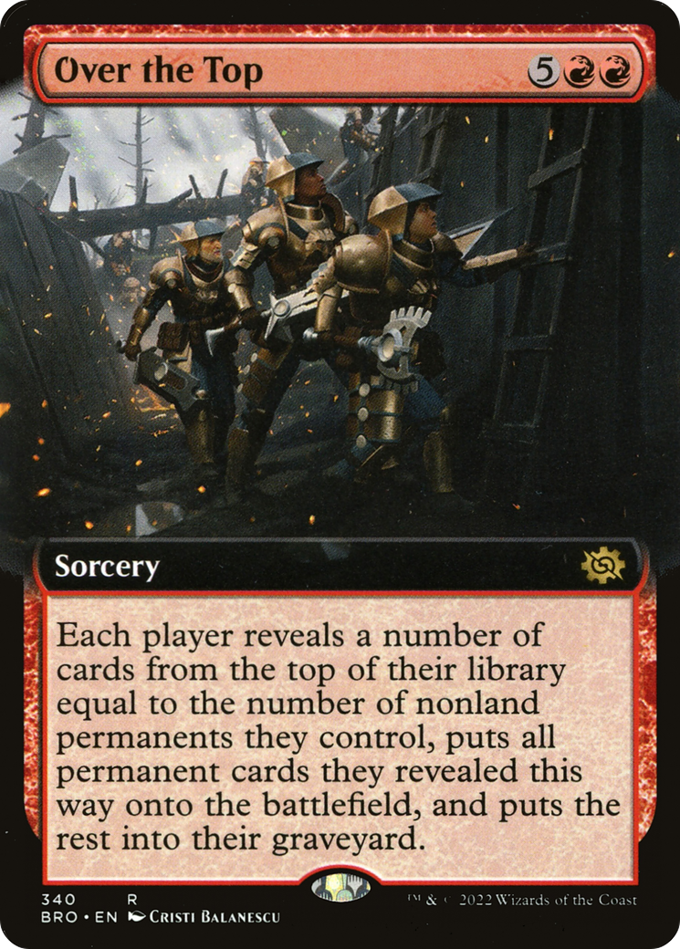 Over the Top (Extended Art) (340) [The Brothers' War] - Deck Out Gaming
