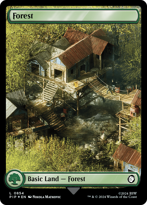 Forest (0854) (Surge Foil) (854) [Fallout] foil - Deck Out Gaming