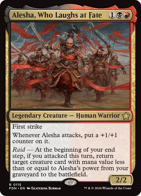 Alesha, Who Laughs at Fate (115) [Foundations] - Deck Out Gaming