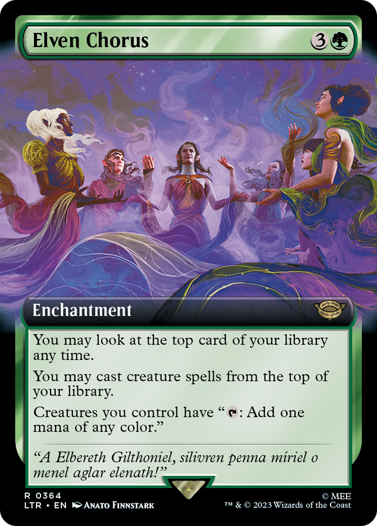 Elven Chorus (Extended Art) (364) [The Lord of the Rings: Tales of Middle-earth] - Deck Out Gaming