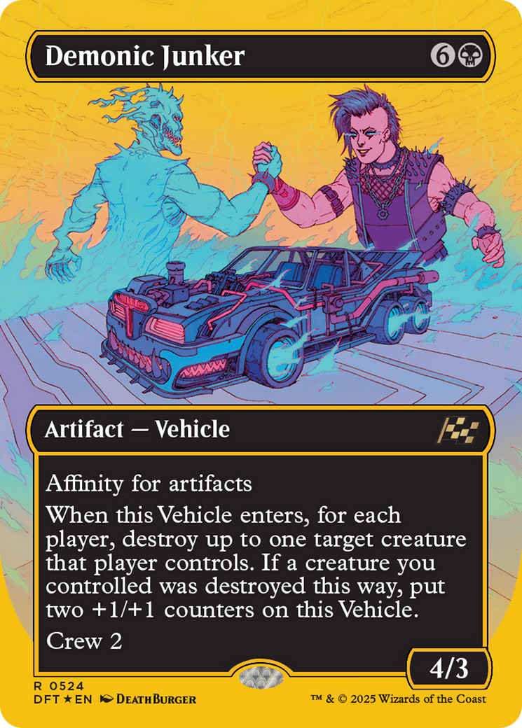 Demonic Junker (Borderless) (First-Place Foil) (524) [Aetherdrift] foil - Deck Out Gaming