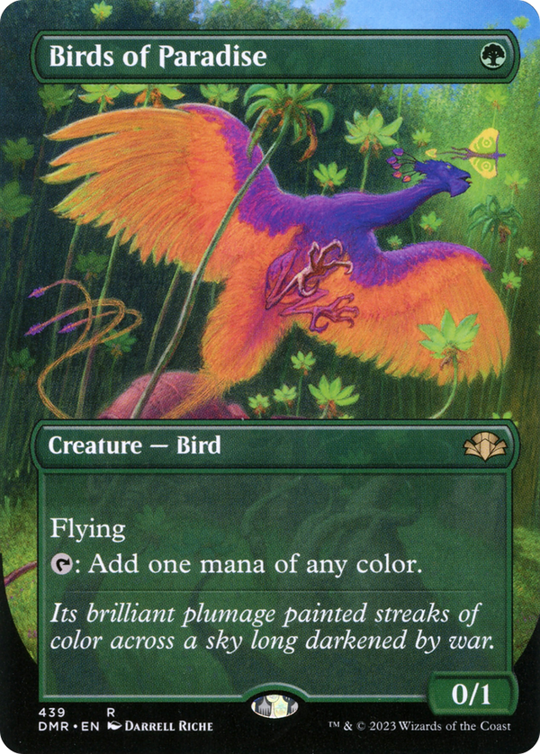 Birds of Paradise (Borderless) (439) [Dominaria Remastered] - Deck Out Gaming