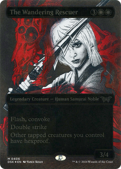 The Wandering Rescuer (Showcase) (Textured Foil) (406) [Duskmourn: House of Horror] foil - Deck Out Gaming
