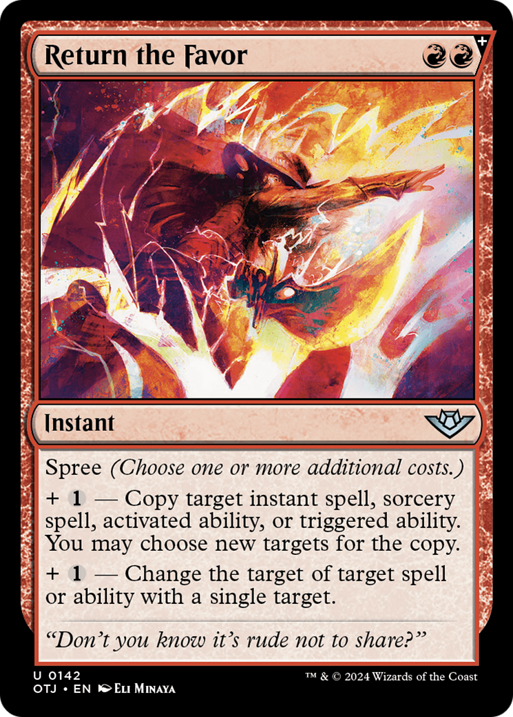 Return the Favor (142) [Outlaws of Thunder Junction] foil - Deck Out Gaming