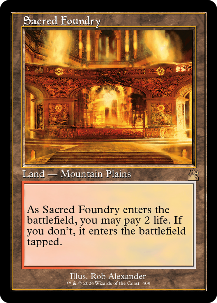 Sacred Foundry (Retro Frame) (409) [Ravnica Remastered] - Deck Out Gaming