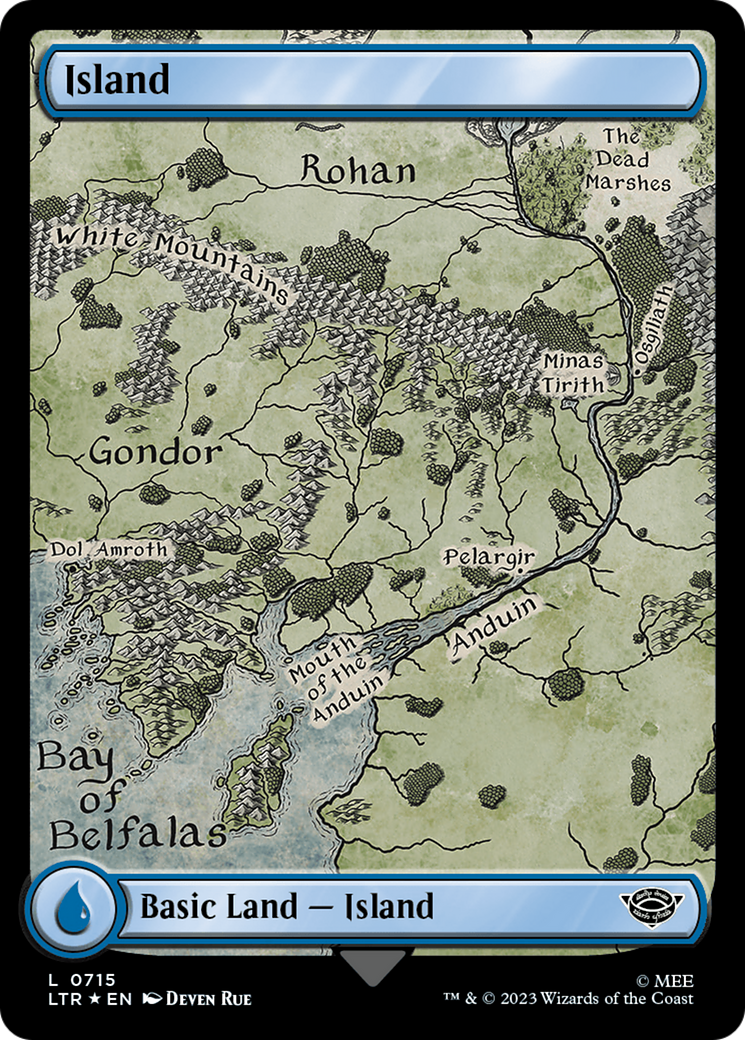 Island (0715) (Surge Foil) (715) [The Lord of the Rings: Tales of Middle-earth] foil - Deck Out Gaming