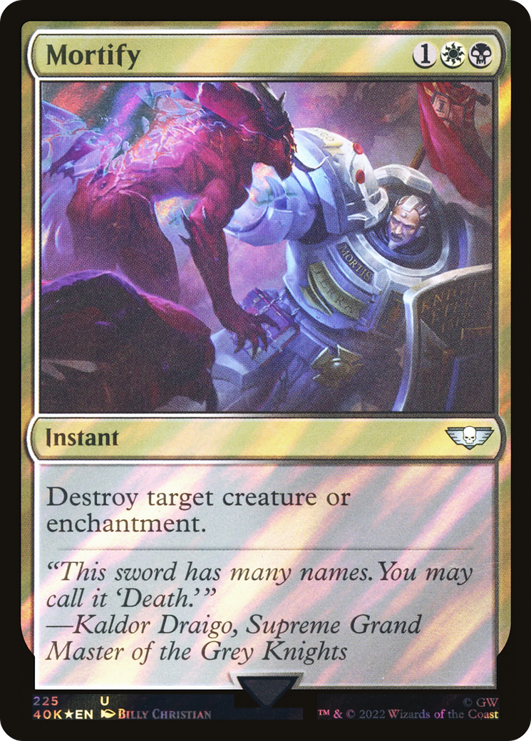 Mortify (Surge Foil) (225) [Warhammer 40,000 Commander] foil - Deck Out Gaming