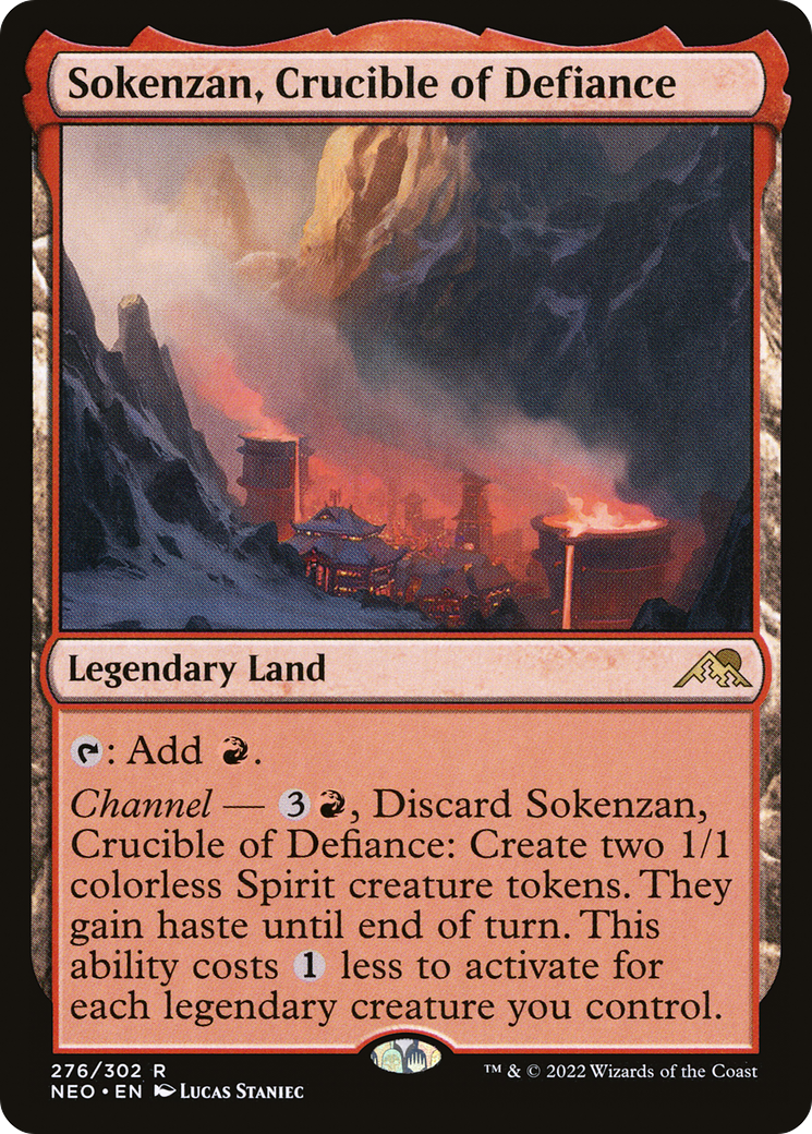 Sokenzan, Crucible of Defiance (276) [Kamigawa: Neon Dynasty] foil - Deck Out Gaming