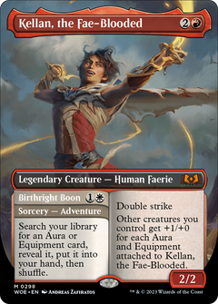 Kellan, the Fae-Blooded (Borderless) (298) [Wilds of Eldraine] foil - Deck Out Gaming