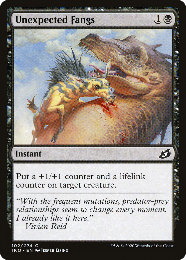 Unexpected Fangs (102) [Ikoria: Lair of Behemoths] foil - Deck Out Gaming