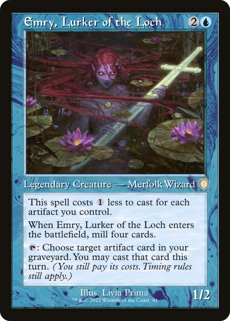 Emry, Lurker of the Loch (Retro Frame) (81) [The Brothers' War Commander] - Deck Out Gaming
