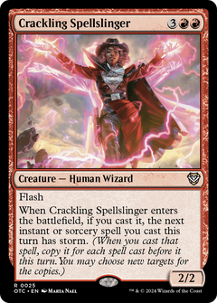 Crackling Spellslinger (25) [Outlaws of Thunder Junction Commander] - Deck Out Gaming
