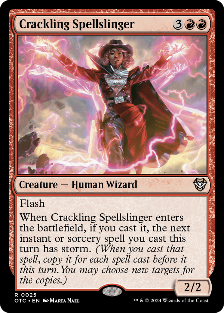 Crackling Spellslinger (25) [Outlaws of Thunder Junction Commander] - Deck Out Gaming