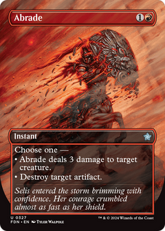 Abrade (Borderless) (327) [Foundations] foil - Deck Out Gaming