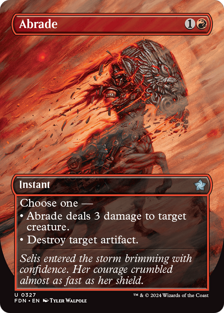 Abrade (Borderless) (327) [Foundations] foil - Deck Out Gaming