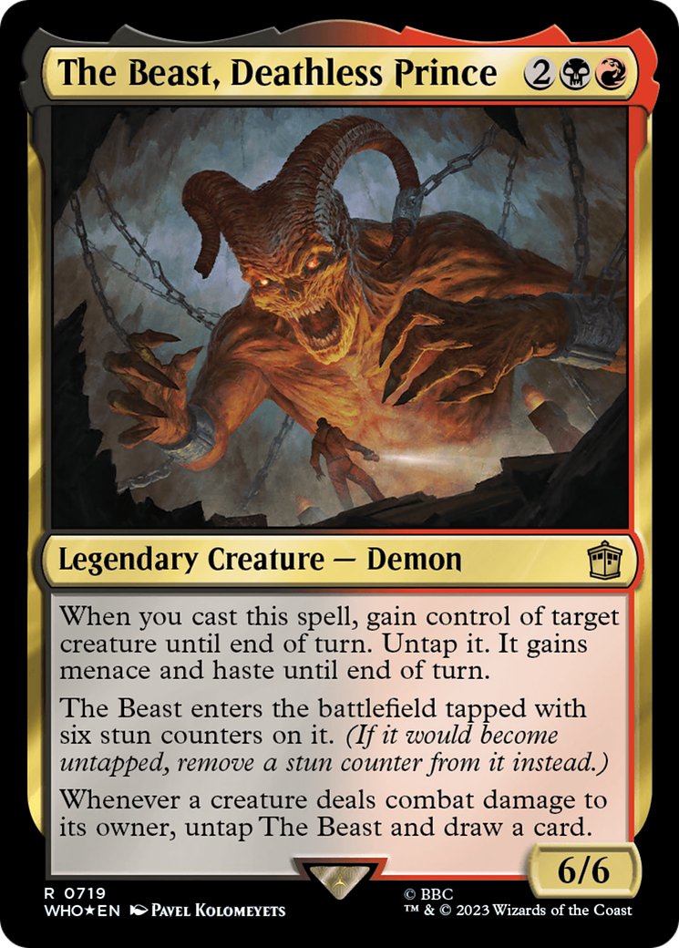 The Beast, Deathless Prince (Surge Foil) (719) [Doctor Who] foil - Deck Out Gaming
