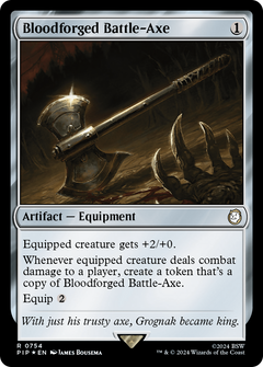 Bloodforged Battle-Axe (Surge Foil) (754) [Fallout] foil - Deck Out Gaming