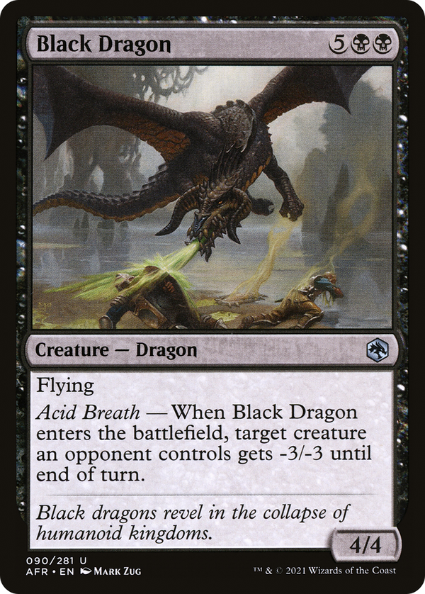 Black Dragon (90) [Adventures in the Forgotten Realms] foil - Deck Out Gaming