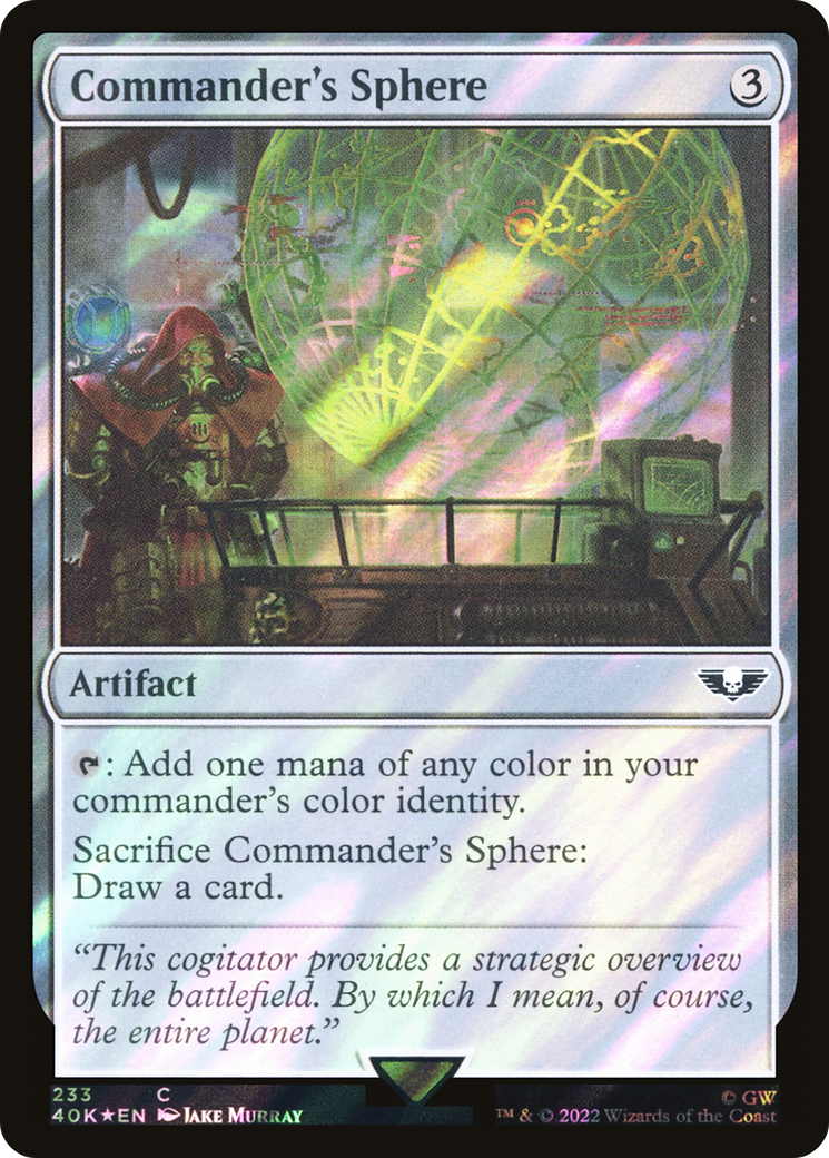 Commander's Sphere (233) (Surge Foil) (233) [Warhammer 40,000 Commander] foil - Deck Out Gaming