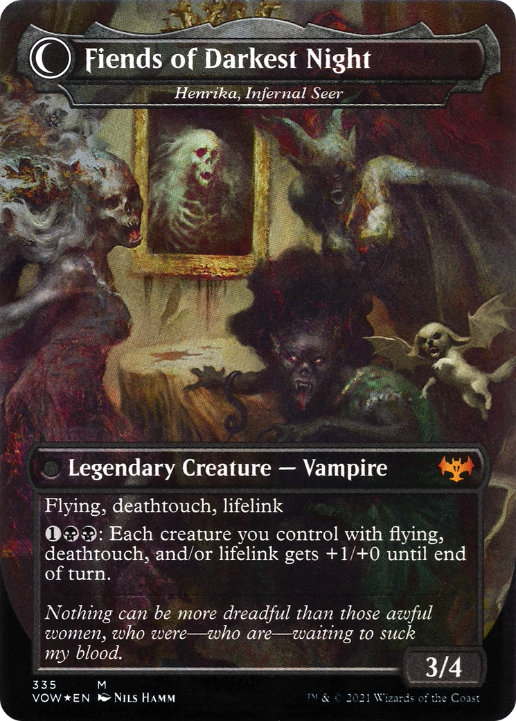 The Three Weird Sisters - Henrika Domnathi (335) [Innistrad: Crimson Vow] foil - Deck Out Gaming