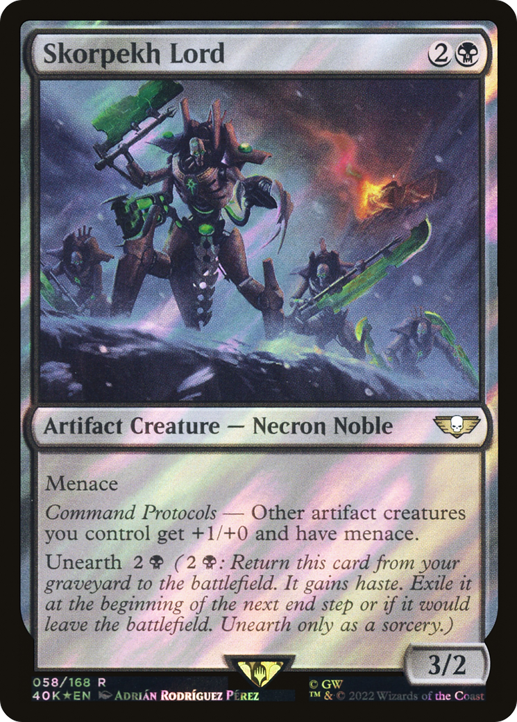 Skorpekh Lord (Surge Foil) (58) [Warhammer 40,000 Commander] foil - Deck Out Gaming