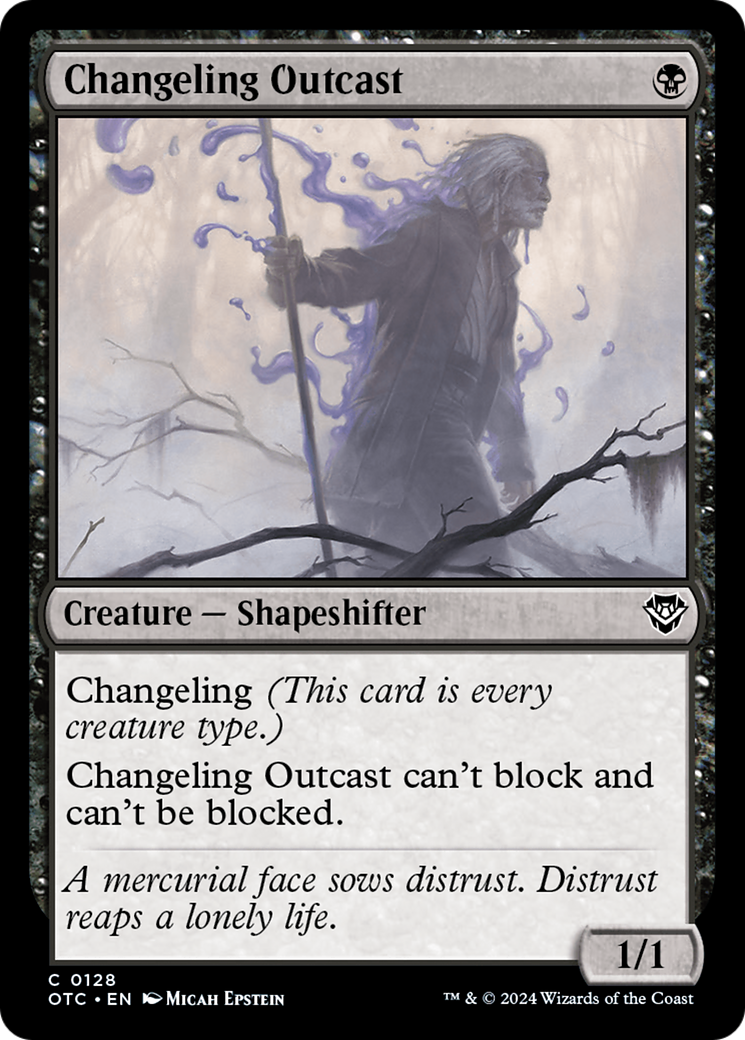 Changeling Outcast (128) [Outlaws of Thunder Junction Commander] - Deck Out Gaming
