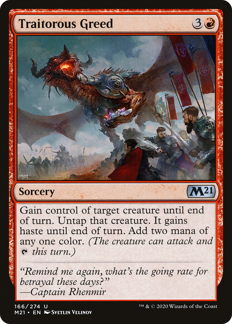 Traitorous Greed (166) [Core Set 2021] foil - Deck Out Gaming