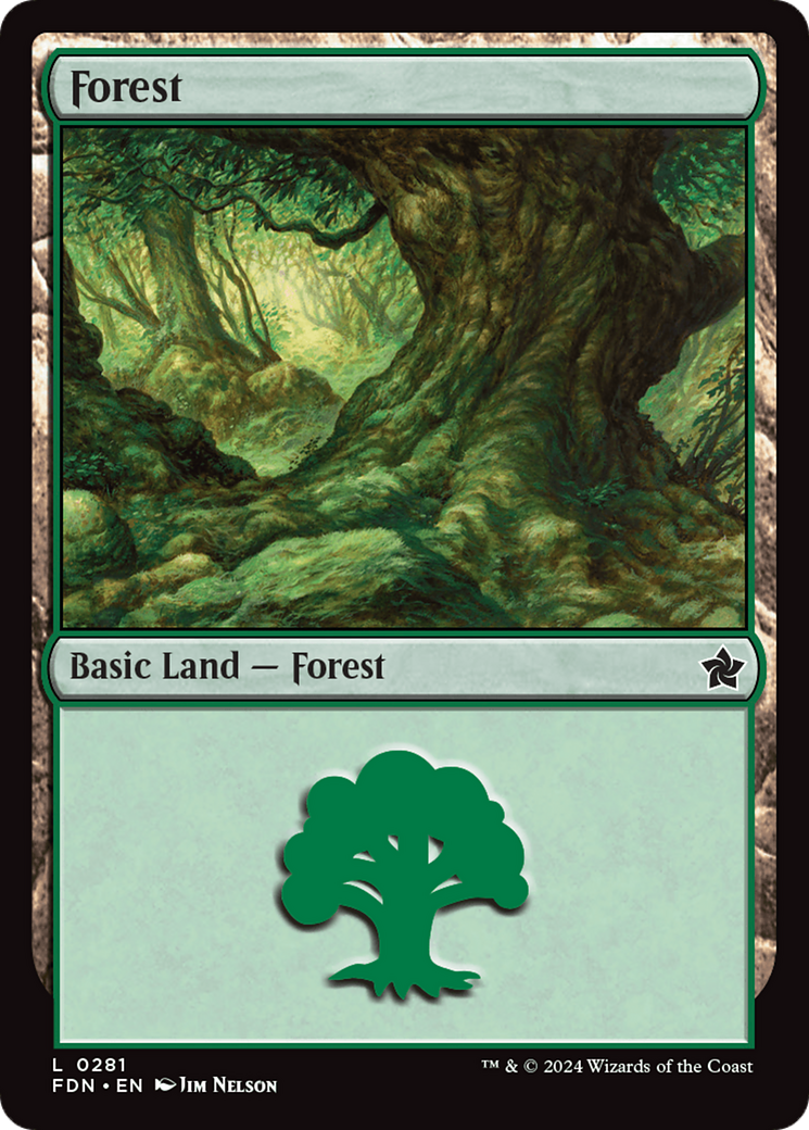 Forest (0281) (281) [Foundations] foil - Deck Out Gaming