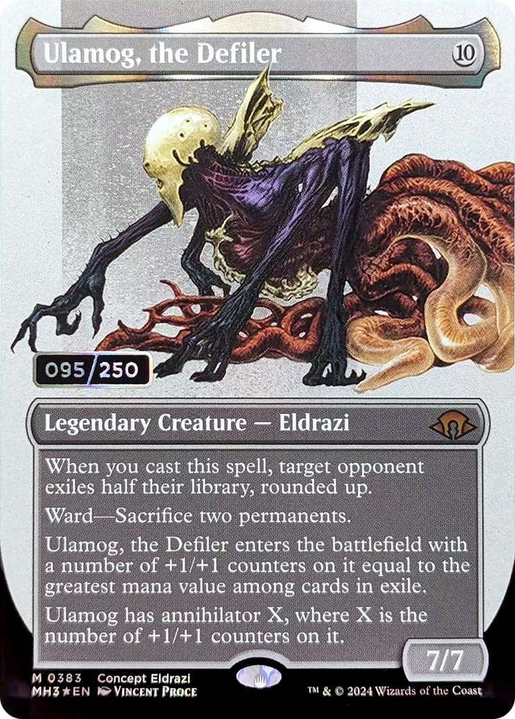 Ulamog, the Defiler (Borderless) (Serial Numbered) (383) [Modern Horizons 3] foil - Deck Out Gaming