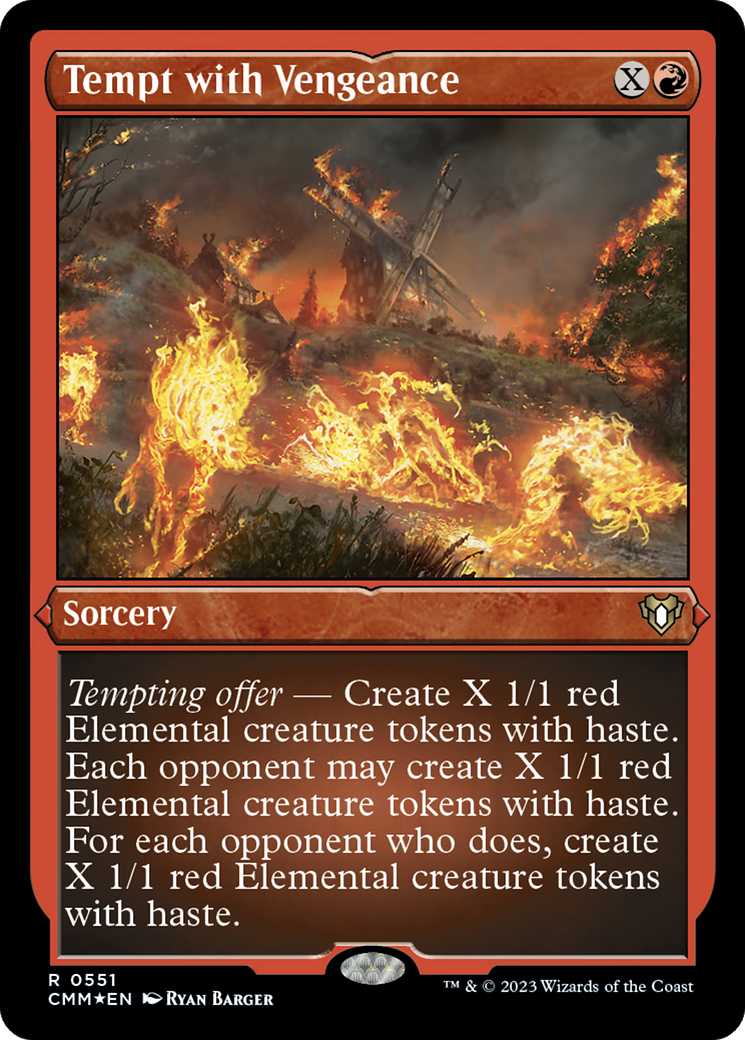 Tempt with Vengeance (551) [Commander Masters] etched - Deck Out Gaming