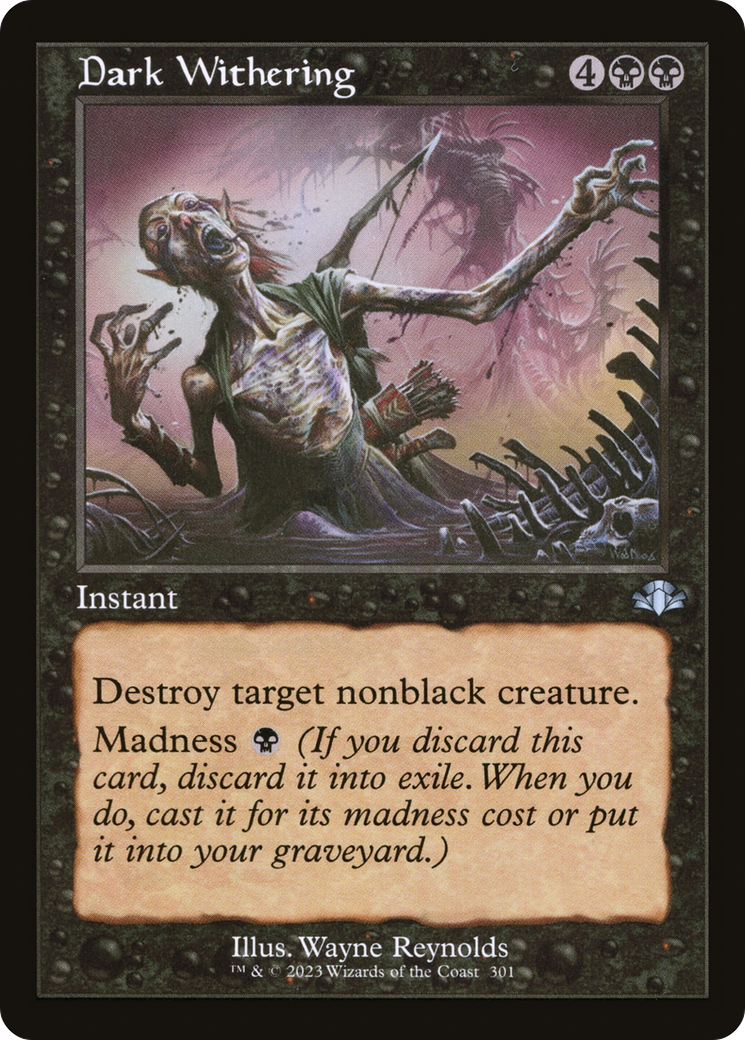 Dark Withering (Retro Frame) (301) [Dominaria Remastered] foil - Deck Out Gaming