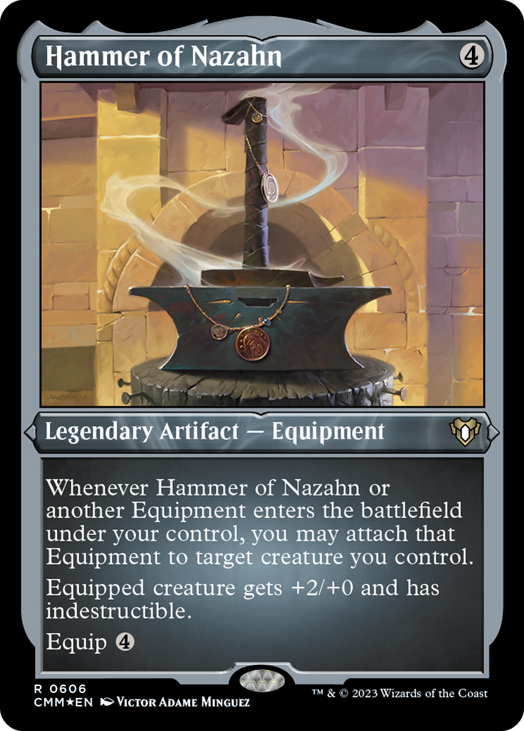 Hammer of Nazahn (606) [Commander Masters] etched - Deck Out Gaming