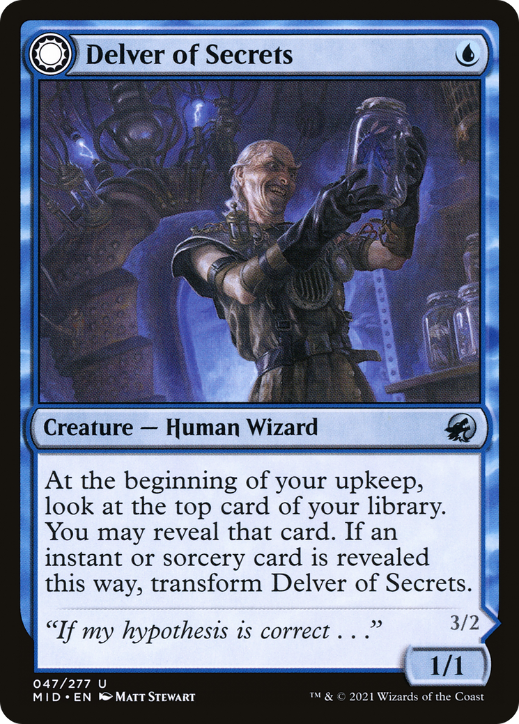 Delver of Secrets (47) [Innistrad: Midnight Hunt] foil - Deck Out Gaming