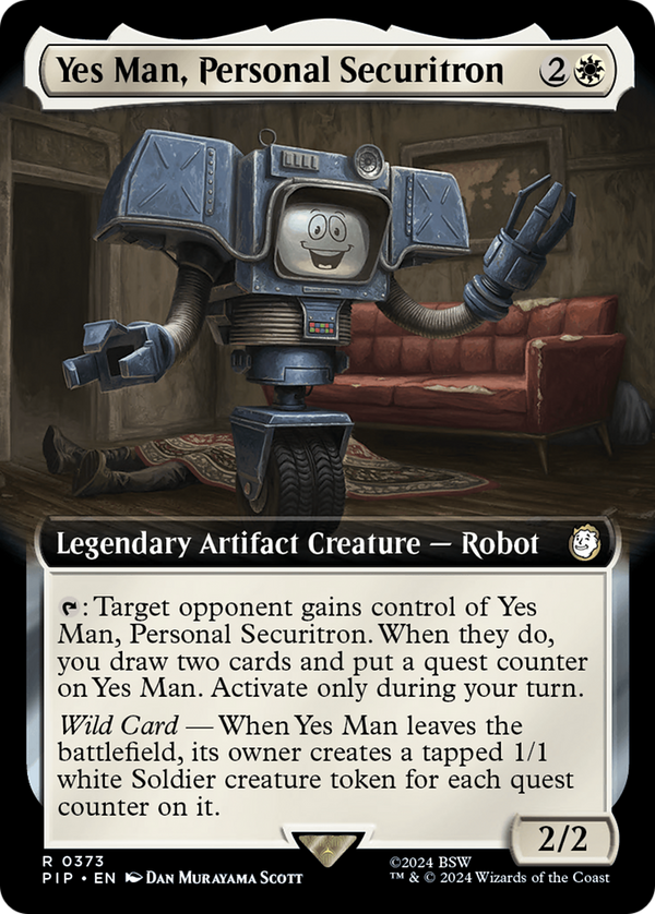 Yes Man, Personal Securitron (Extended Art) (373) [Fallout] foil - Deck Out Gaming
