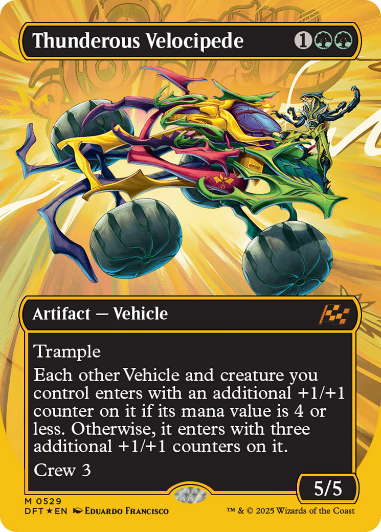 Thunderous Velocipede (Borderless) (First-Place Foil) (529) [Aetherdrift] foil - Deck Out Gaming
