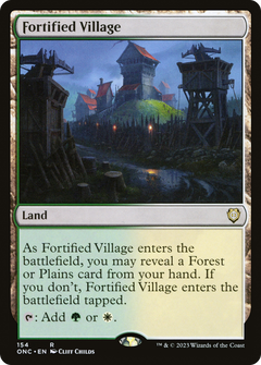 Fortified Village (154) [Phyrexia: All Will Be One Commander] - Deck Out Gaming