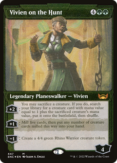 Vivien on the Hunt (Showcase) (Foil Etched) (447) [Streets of New Capenna] foil - Deck Out Gaming