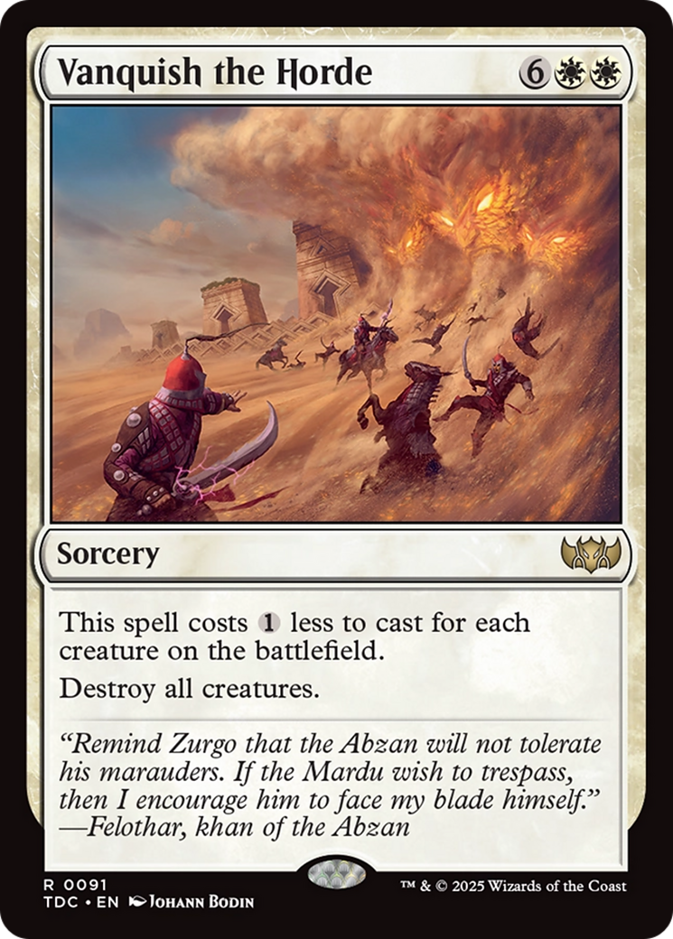 Vanquish the Horde (91) [Commander: Tarkir: Dragonstorm] - Deck Out Gaming