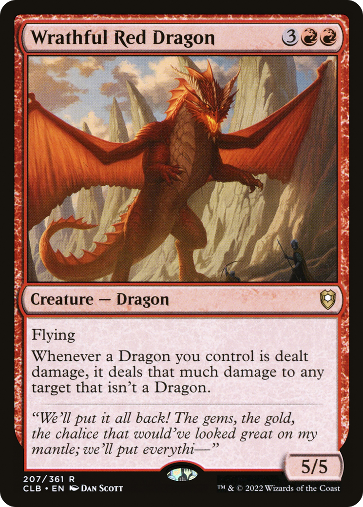 Wrathful Red Dragon (207) [Commander Legends: Battle for Baldur's Gate] foil - Deck Out Gaming
