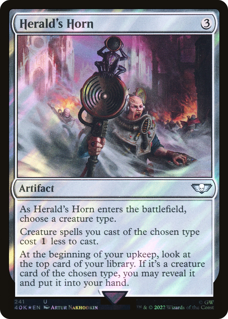 Herald's Horn (Surge Foil) (241) [Warhammer 40,000 Commander] foil - Deck Out Gaming