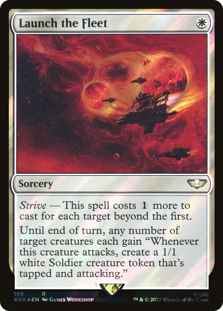 Launch the Fleet (Surge Foil) (188) [Warhammer 40,000 Commander] foil - Deck Out Gaming