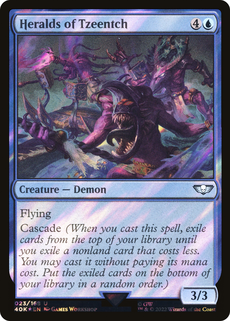 Heralds of Tzeentch (Surge Foil) (23) [Warhammer 40,000 Commander] foil - Deck Out Gaming