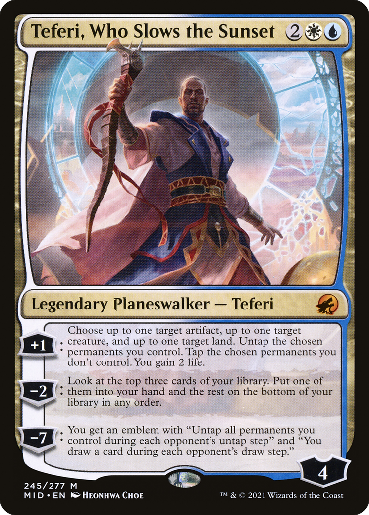 Teferi, Who Slows the Sunset (245) [Innistrad: Midnight Hunt] foil - Deck Out Gaming